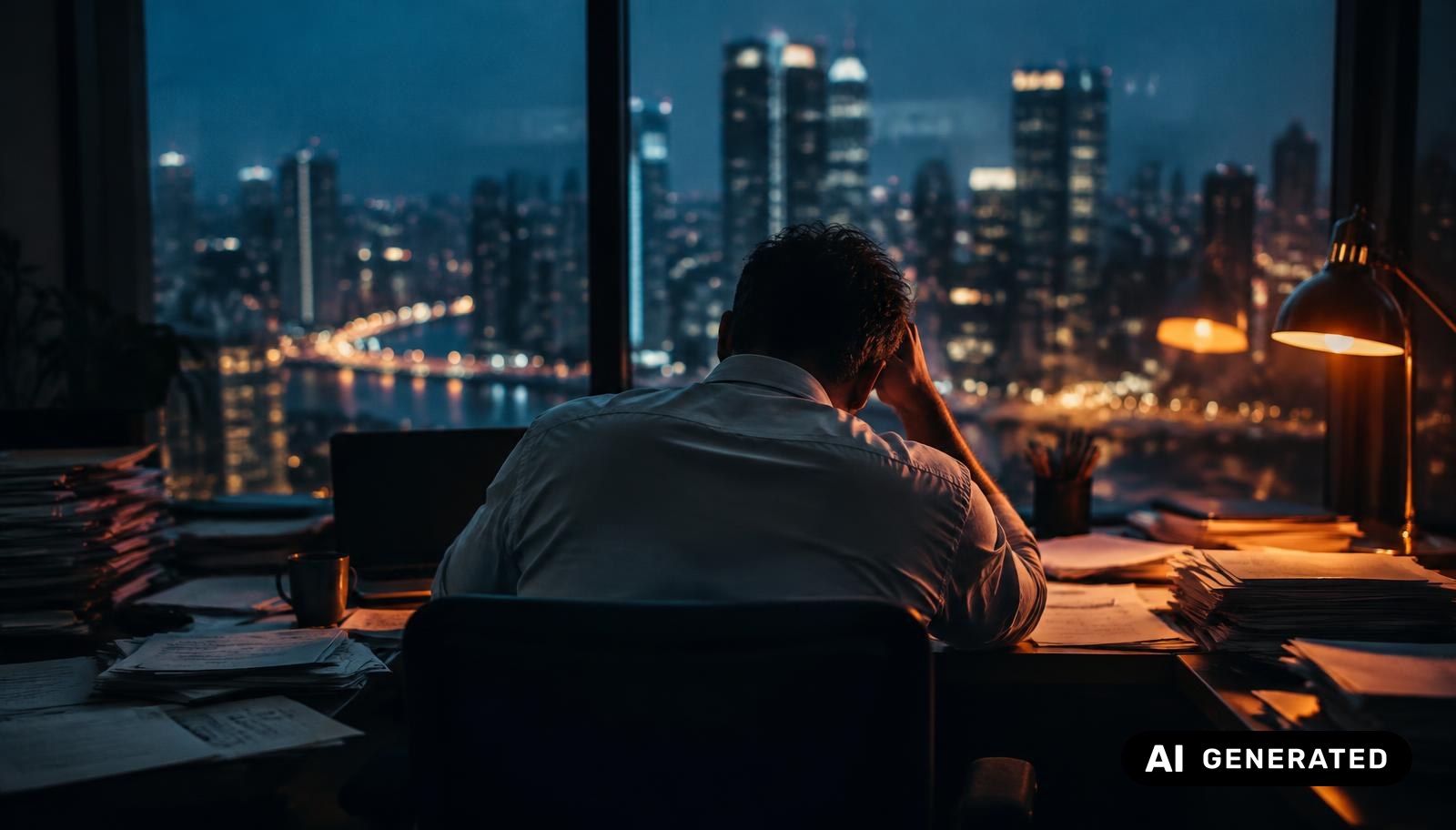 Wie chronischer Stress die strategische Denkfähigkeit verändert – KI-generiertes Symbolbild